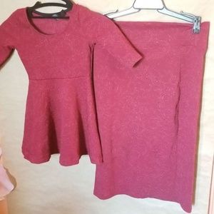 Mommy and me matching dress and skirt